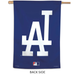 Los Angeles Dodgers Blue Banner Flag BACK SIDE