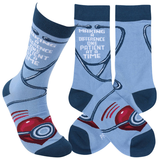 One Patient At A Time Crew Socks