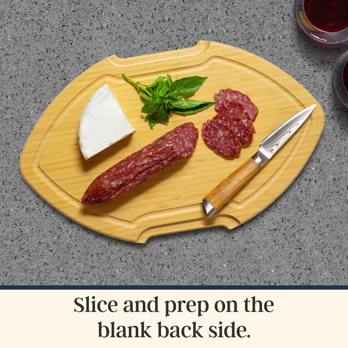 Flip, Serve & Store Football Charcuterie Board with Lid