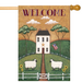 Folk House Rustic Banner Flag