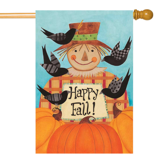Happy Fall Scarecrow Banner Flag