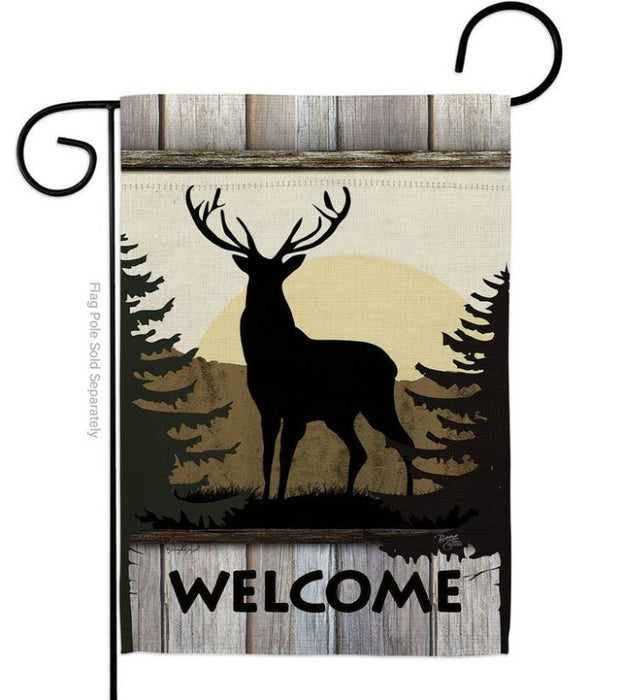 Welcome Deer Garden Flag