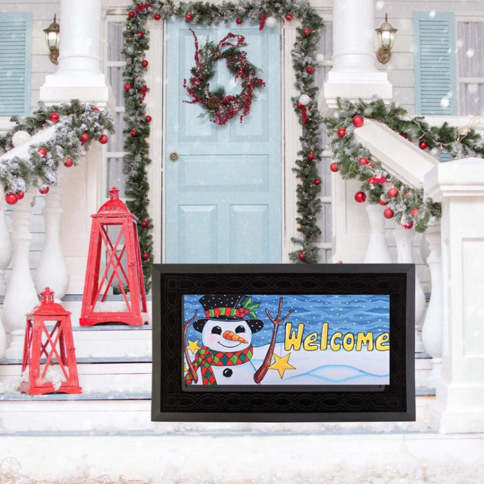 Snowman Star and Flurries Mini Switch Doormat Insert