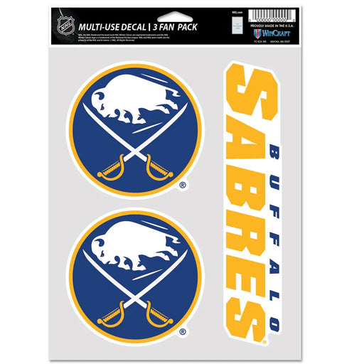 Buffalo Sabres Multi Use Decals - 3 Pack