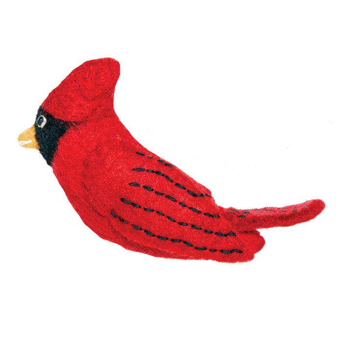 Cardinal Wild Woolie Bird Ornament