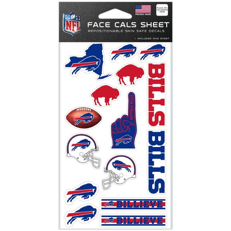 Buffalo Bills Face Face Decals, 7ct