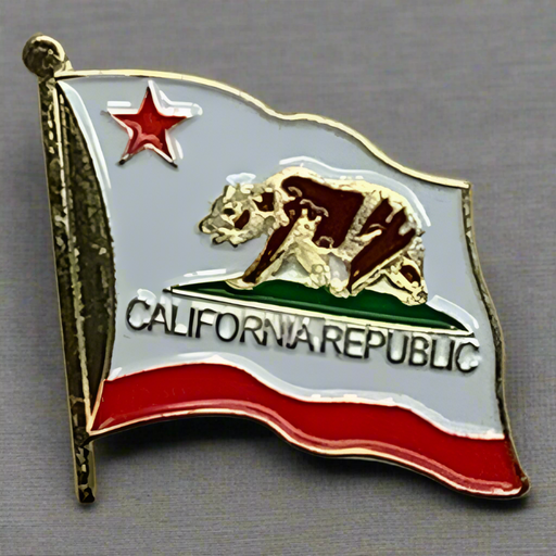 California Flag Large Lapel Pin 2025