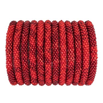 Roll-On® Beaded Bracelet - Scarlet - SOLD INDIVIDUALLY