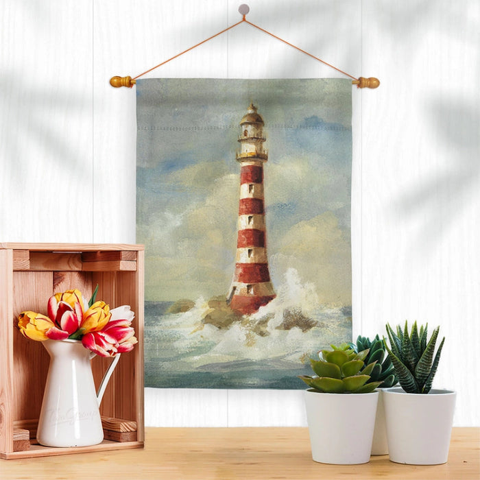 Lighthouse by the Sea Banner Flag