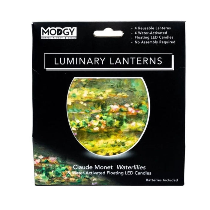 Claude Monet Waterlilies Expandable Luminary Lanterns