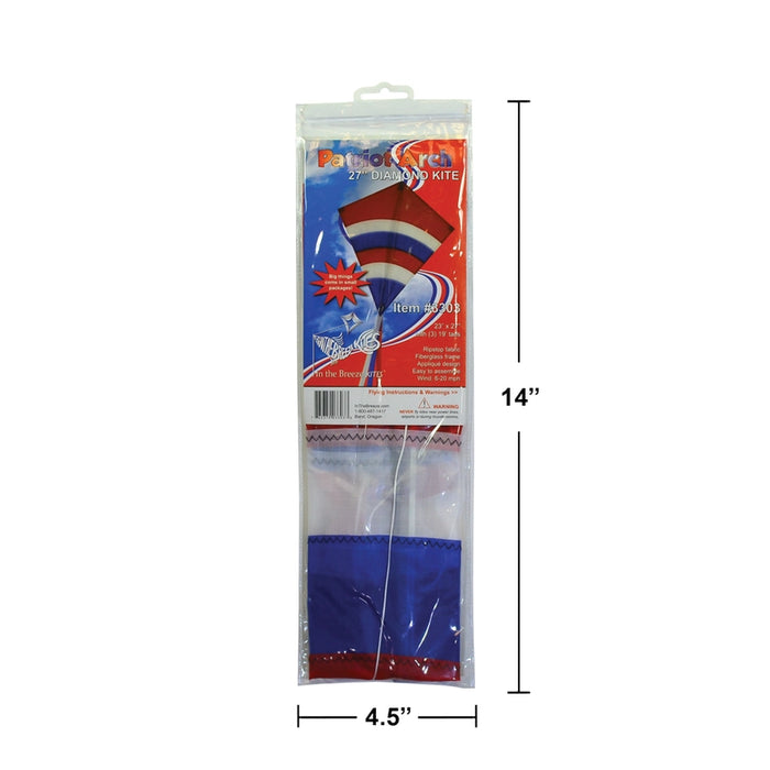 27" Patriotic Arch Diamond Kite