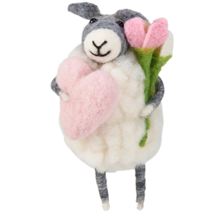 Love Lamb Critter Ornament