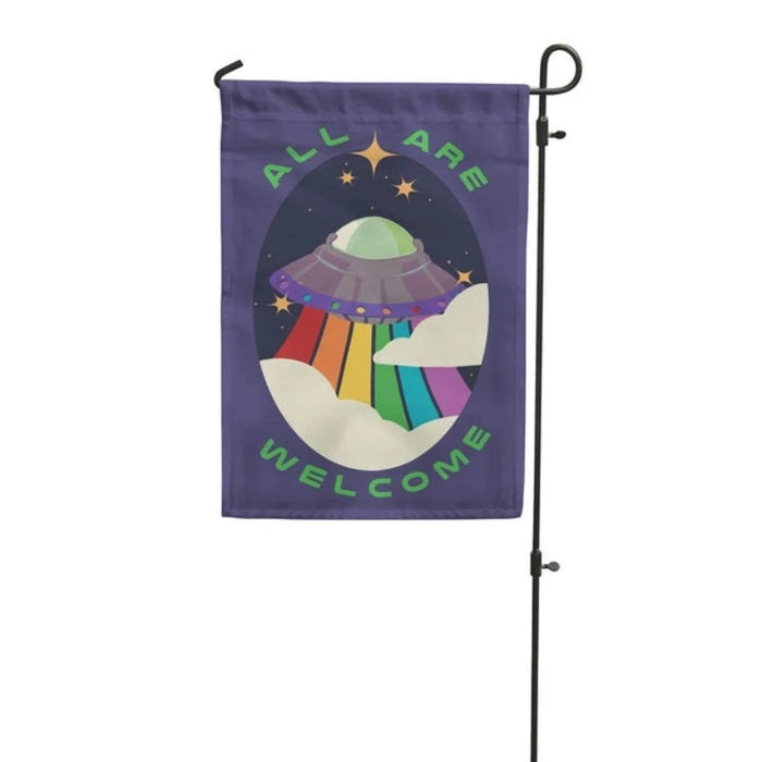 All Are Welcome Garden Flag