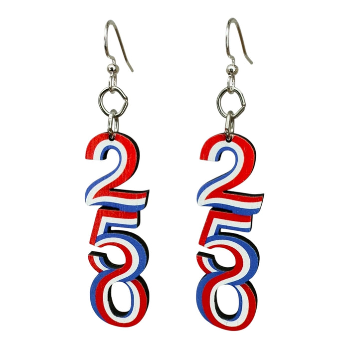 250th Anniversary Wood Earrings