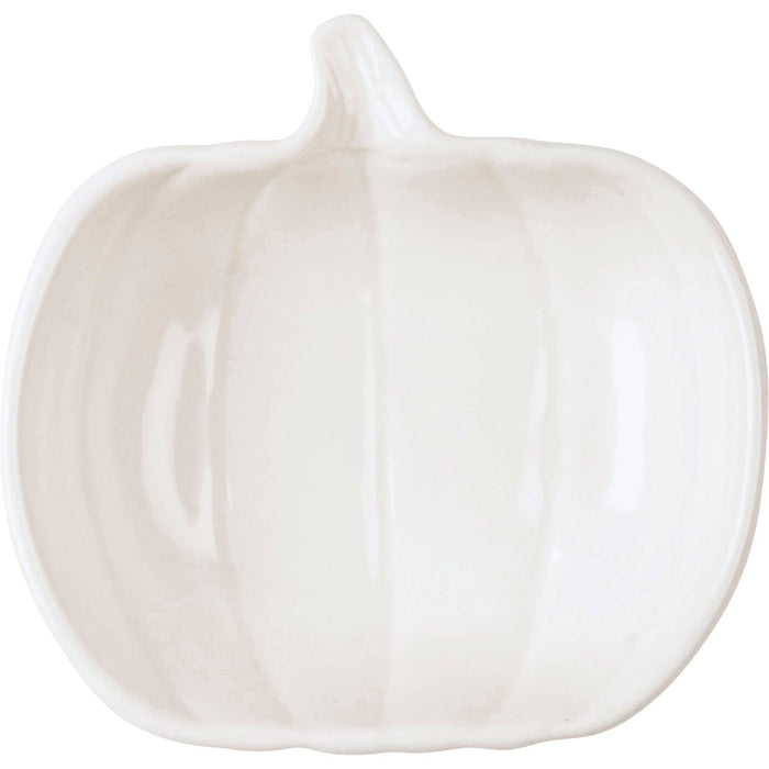 White Pumpkins Stoneware Plate Set