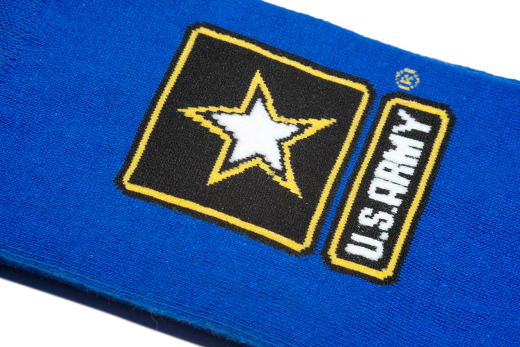 US Army Logo Striped Men's Crew Socks