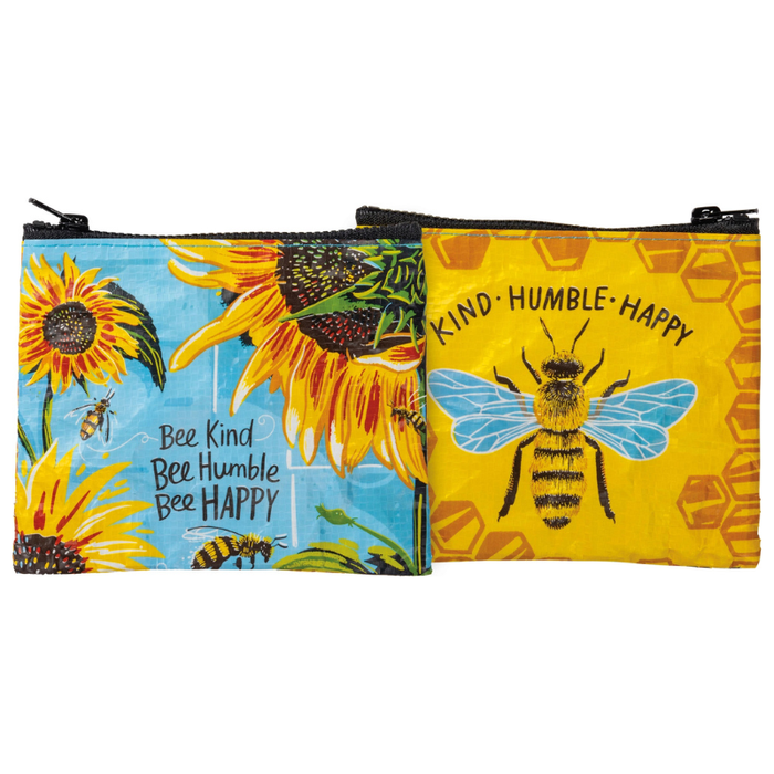 Bee Kind, Humble, & Happy Zipper Change Purse