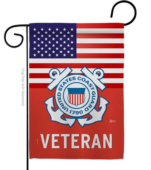 US Coast Guard Veteran Garden Flag