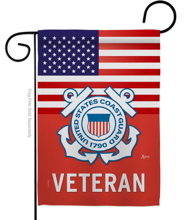 US Coast Guard Veteran Garden Flag