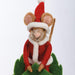 Santa Sledding Mouse Critter Figurine