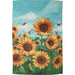 Sunflowers and Bees Garden Flag