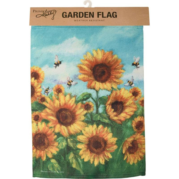 Sunflowers and Bees Garden Flag