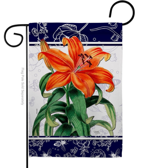 Orange Lilies Garden Flag