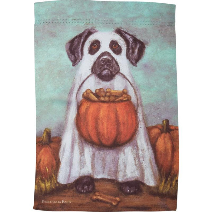 Vintage Ghost Dog Garden Flag