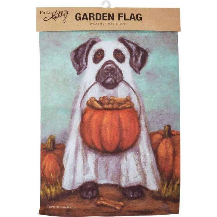 Vintage Ghost Dog Garden Flag