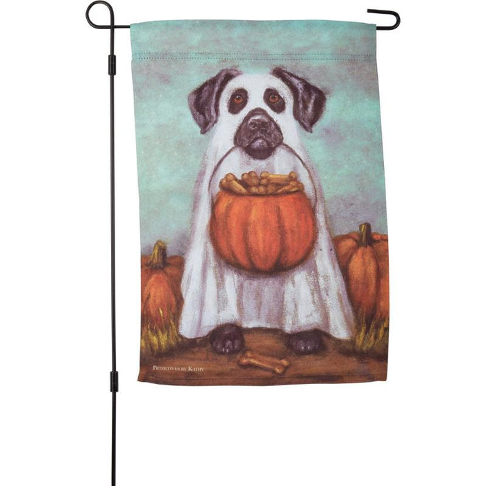 Vintage Ghost Dog Garden Flag