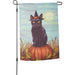 Cat on a Pumpkin Vintage Garden Flag