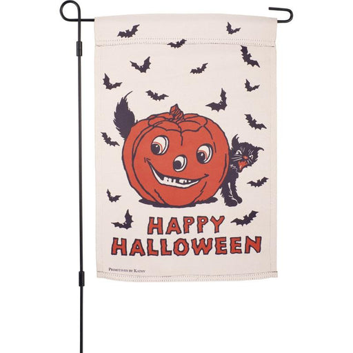 Happy Halloween Cat Vintage Garden Flag