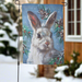 Vintage Snowy Bunny Garden Flag