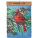 Vintage Winter Cardinal Garden Flag