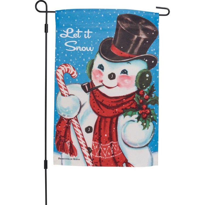 Let It Snow Vintage Garden Flag