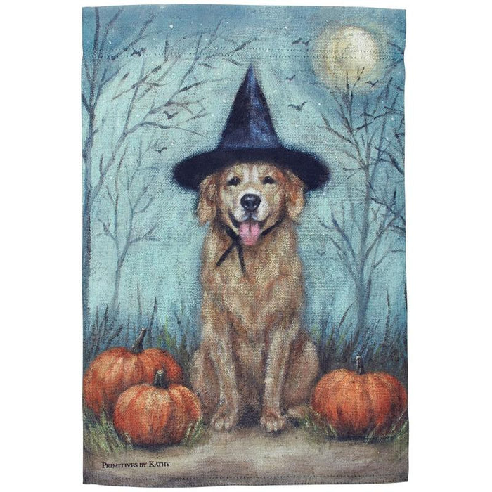 Witch Dog Garden Flag