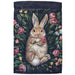 Snuggling Bunny Vintage Garden Flag