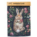 Snuggling Bunny Vintage Garden Flag