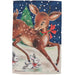 Vintage Christmas Deer Garden Flag