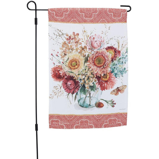 Fall Floral Vase Garden Flag