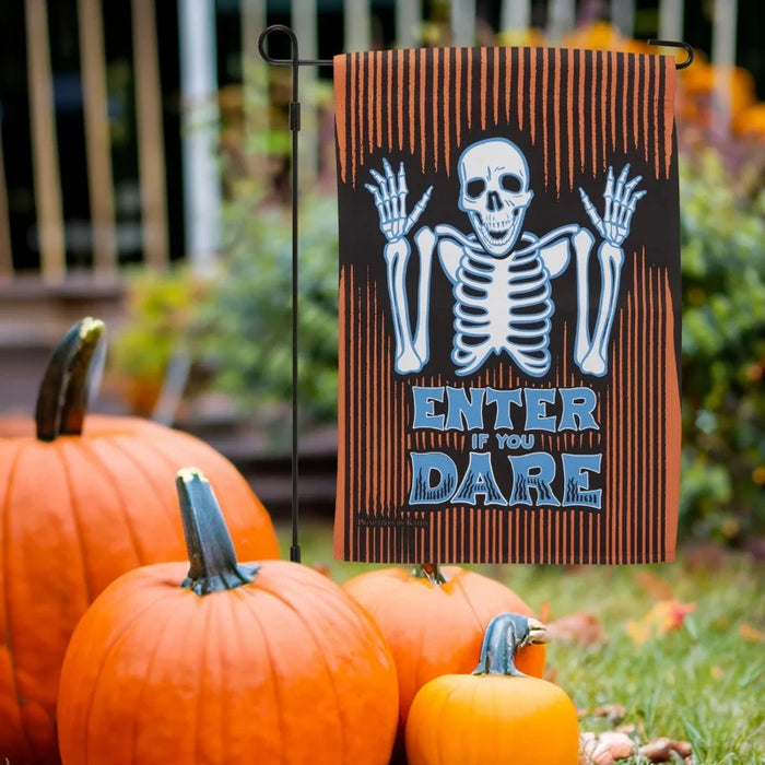 Enter If You Dare Garden Flag