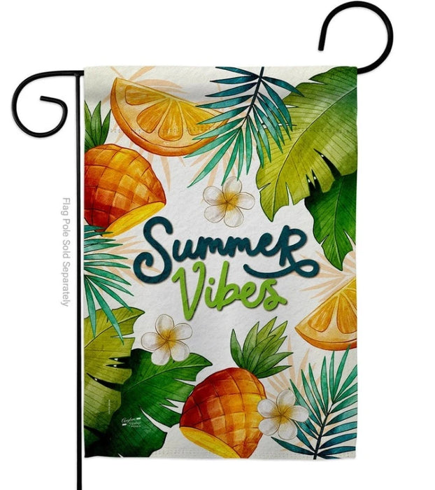 Tropical Summer Vibes Banner Flag