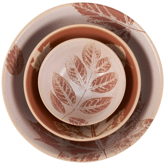 Fall Leaves Stoneware Bowl Set