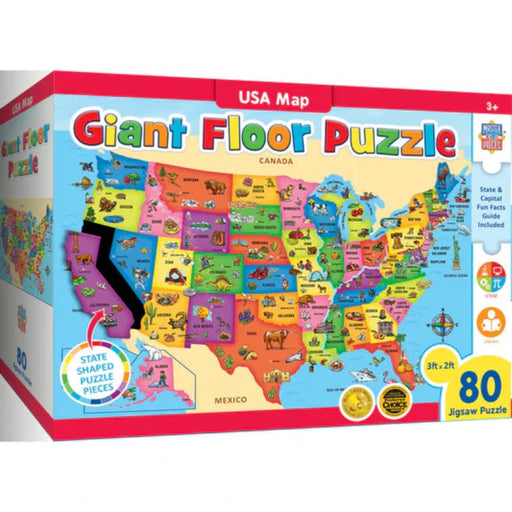 USA Map 80 Piece Floor Jigsaw Puzzle