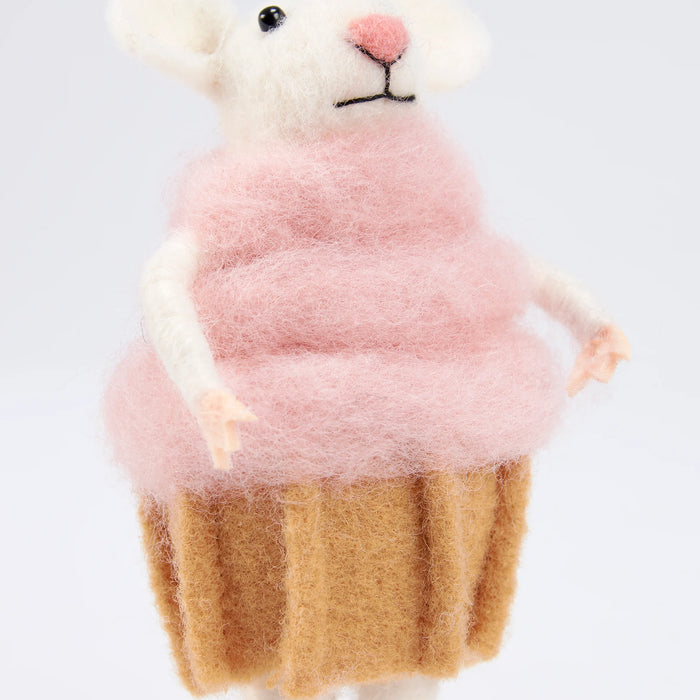 Cupcake Mouse Critter Figurine