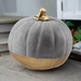 Gold Dipped Cement Pumpkin - Medium