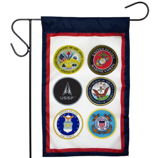 US Armed Forces Garden Flag (6 Branches)