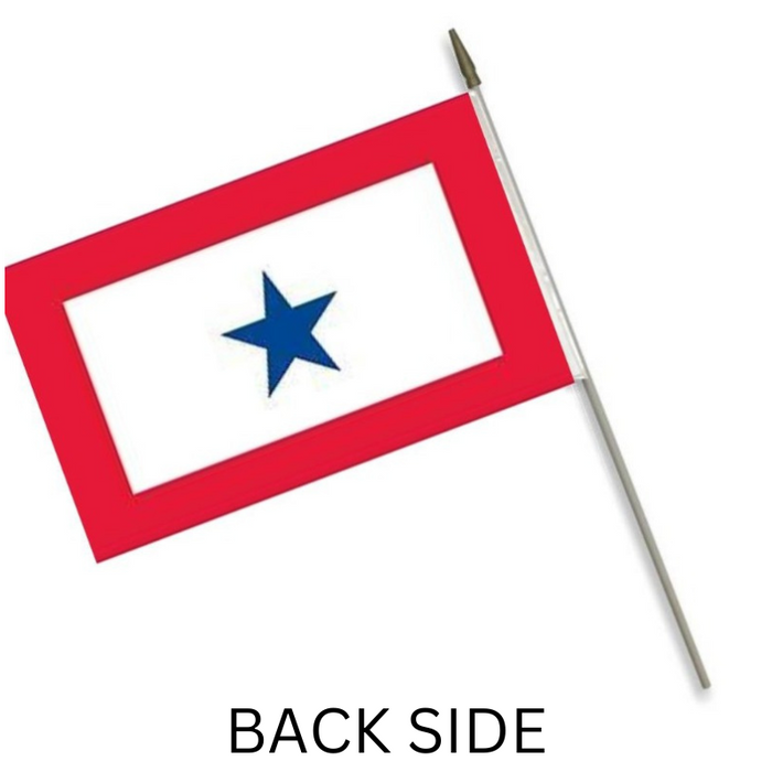 12"x18" One Star Blue Service Star Stick Flag