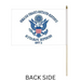 12x18" US Coast Guard Logo Stick Flag