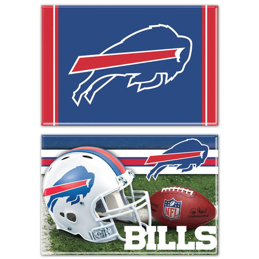 Buffalo Bills Helmet Logo Metal Magnet 2 Pack